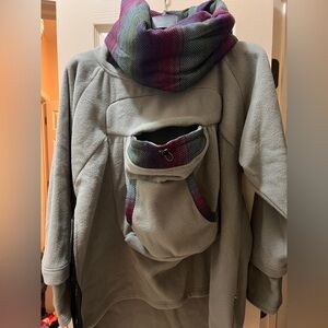 Lenny lamb fleece baby wearing sweatshirt coat